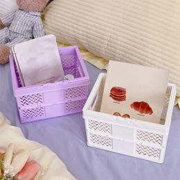 Great Organiser Box Durable Storage Box Large Capacity Space-saving Folding Type Doll Snack Organising Storage Basket