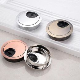 Zinc Alloy Round Table Hole Cover Wire Outlet Port Computer PC Desk Cable Grommet 50/53/60/80mm Line Holder Wiring Accessories