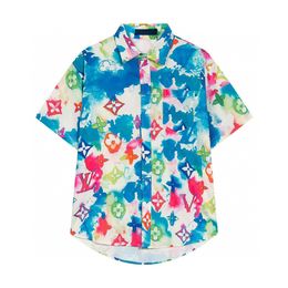 Mens Fashion Flower Tiger Print Shirts Casual Button Down Short Sleeve Hawaiian Shirt Suits Summer Beach Designer Dress Shirts A24