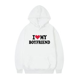 I Love My Boyfriend GIRLFRIEND Printed Hoodie Sweatshirt Gothic Winter Pullover Long sleeved Men's and Women's Sweatshirt Leisure sports pants NO.6SPS