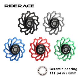 Bicycle Ceramic Pulley Rear Derailleur Wheel 11T Guide Bearing Jockey Pulley For Shimano Sram Road Bike 4mm 5mm 6mm MTB Part