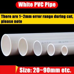 1pc O.D 20~90mm White UPVC Pipe Aquarium Fish Tank Tube Hydroponic Planting Frame Experimental Pipe Garden Fittings 50CM Long