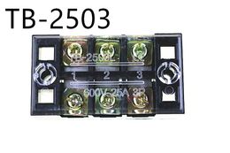 1Pcs Dual Row Screw Terminal Block Strip 600V 25A TB-2503 / TB2504 / TB2506 / TB-2508/TB-2512 Optional