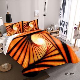 Chic Warped Lines Bedding Set Abstract Art Geometric Pattern Duvet Cover Set 3D Print Comforter Cover For Adults Kids Room Decor