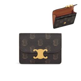 Luxury Leather Key Wallet Högkvalitativa kvinnor Mini Vintage Flap Coin Purses Card Holders Zippy Wallet Mens ID Card Cardholder