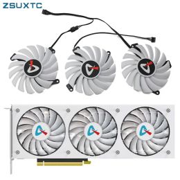 Pads CF12910S RTX3080TI 3080 White GPU Cooling Fan For INNO3D Axe Gaming GEFORCE RTX3080 3080 Ti X3W Graphics Card Cooling Fan