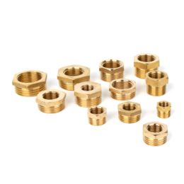 Brass Hex Bushing Reducer Pipe Fitting 1/8 1/4 3/8 1/2 3/4 F To M Threaded Reducing Copper Water Gas Adapter Coupler Connector