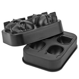 HILIFE Skull Ice Shape Mould Silicone Cube Tray Whiskey Wine Cocktail Freezing Ice Maker DIY Tool 3D Chocolate Mould Tray