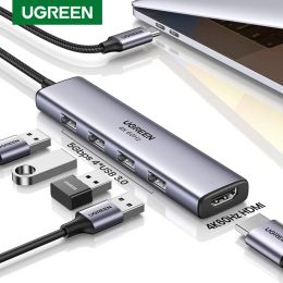 Hubs UGREEN USB C HUB 4K60Hz TypeC to HDMI 2.0 USB 3.0 Adapter for MacBook Pro Air M2 M1 Adapter PC Laptop Accessories USB 3.0 HUB