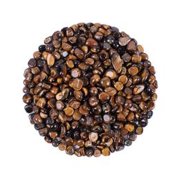 100g Tiger Eye Round Gravel Natural Crystal Degauss Chips 4 sizes Healing Energy stone for Aquarium Home Decor Rock Mineral