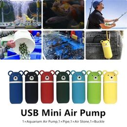 Hot Sale Aquarium Fish Tank Portable USB Mini Oxygen Air Pump Mute Energy Saving Supplies 3-9V Aquarium Air Pump Pet Supplies