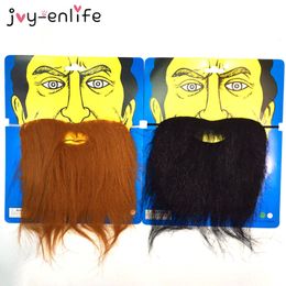 Joy-Enlife Funny Fake Moustache Pirate Party Halloween Cosplay Moustache Fake Beard For Kids Adult Black Photobooth Props