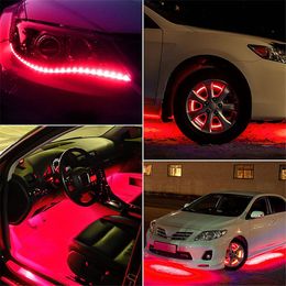 Car LED Strip Styling Decorative Ambient Light 30CM 15 SMD Lamp Waterproof LED Flexible Atmosphere Light White Red Yellow Bule