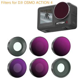 Accessories Philtre Set for DJI Osmo Action 4 Camera Lens Philtres UV CPL ND8/16/32/64 Optical Glass Polarizer Lenses for Action 4 accessories