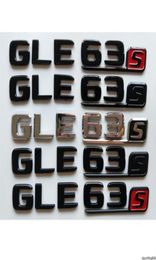Chrome Black Letters Number Trunk Badges Emblems Emblem Badge Sticker for Mercedes W166 C292 SUV GLE63s GLE63 S AMG241O2475586