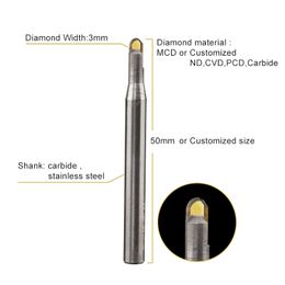 YUHE MCD Ball End Milling Tool Used In CNC Machine For Jewelry Mirror Effect Processing Jewelry Tools Ra0.05