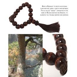 1Pc Wood Beads Car Pendant Decor Hanging Ornament Charms Rearview Mirror Blessed Rosary Buddha Beads for Peace