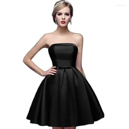 Party Dresses MU295 Short Red Blue Black Purple Sexy Strapless Prom Dress Elegant Women Wedding Without Pocket