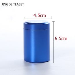 Mini Metal Tea Caddy sealed storage tank Portable travel Tea Boxes tea tin containers coffee canister Kitchen Spice Candy jar