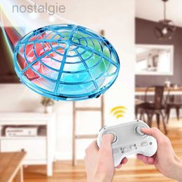 LED Flying Toys Mini RC UFO Drone With LED Light Gesture Sensing Quadcopter Anti-collision Induction Flying Ball Dron SQN-007 Toys Boys Girls 240410