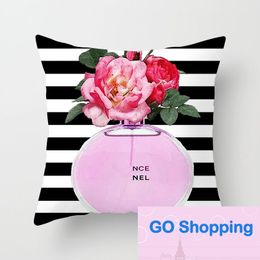 Cross-Border New Arrival Home Throw Pillowcase Perfume Bottle Pillow Cover Living Room Sofa Decoration Pillowcases Cushion Wholesale