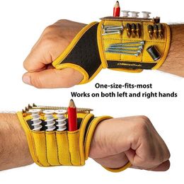 Adjustable Strong Magnetic Wristband Wrist Portable Tool Bag For Screws Nails Nuts Bolts Drill Bit Repair Kit Organizer Storage