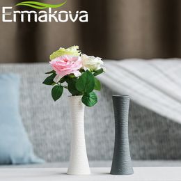 ERMAKOVA Flower Vase Modern Style Ceramic Artificial Table Flower Vase Modern Porcelain Dried Modern Home Wedding Gift Decor