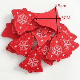 10pcs christmas natural wooden hanging pendant christmas tree snow heart shape DIY christmas craft gifts accessiories supply