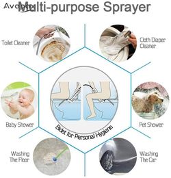 Avapax Black Bidet Faucets Hot Cold Water Portable Bidet faucet Hygienic Shower Handheld Bidet Sprayer Set Toilet bidet