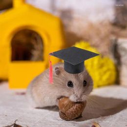 Dog Apparel Mini Bachelor Hat Pet Caps Graduation For Dogs Hats With Red Tassel Hamster Costume Cats