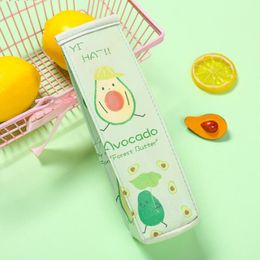 1pc Cute Milk Avocado Pencil Case For Girls Kawaii Pencil Bag Pen Stationery Pouch Promotional Office For School Supplies