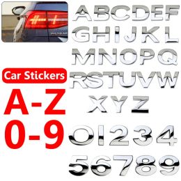 Dropshipping!! Number Letter Self-adhesive Auto Sticker Car Badge Decals Emblem Decoration