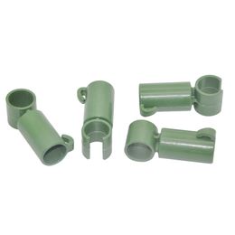 Plant Stakes Connectors Gardening Pillar Plastic Coated Steel Pipe Fittings for Support and Build The Greenhouse Roof 10pcs