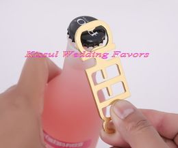 (25 Pieces/lot) Newest Event and Party Decorations Favours of Cheers Antique Gold Bottle Opener Wedding and Bridal showers