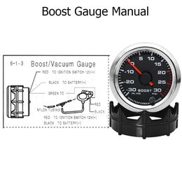 Digital 52MM Air Fuel Ratio Gauges 12V LED Car Turbo Boost Tachometer Water Temperature Oil Temp Oil Pressure Gauge Voltage