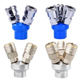 Quick Connector Air Compressor Manifold 2 Way 3 way Quick Connect Multi Hose Coupler Fitting with High Strength