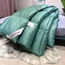 Feather velvet quilt winter thickened velvet comforter Duvet Filling With feather velvet blanket Twin Queen King Size