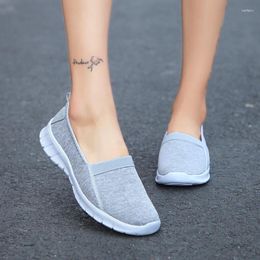 Casual Shoes Ladies Sneakers No Laces Soft Plus Size Breathable Flat Summer Walking Vulcanised Zapatos