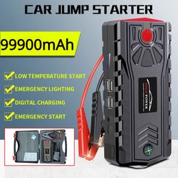 Car Booster Jump Starting Device 12V 99900mAh Powerful Car Starter Automotive Battery Charger Portable Auto With Tyre Air Pump