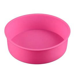 26CM Round Silicone Cake Mould Oven Baking Pan Nonstick Bakeware Fondant Silicone Mousse Cake Mould Baking Pastry Tray Cake Tool