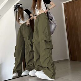 Spring Long Pants Womens Work Casual Floor Mop Sports Straight Leg Wide Sanitary Korean Clothing