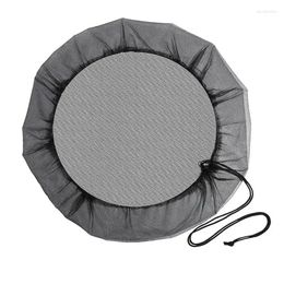 Garden Decorations Reusable Water Barrel Screen Filter Black Soft Leaf Guard Rain Tank Mesh Cover With Drawstring For Yard