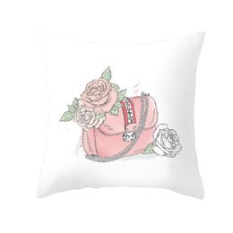 fashion Factory Direct Supply Cross-Border Perfume Bottle Series Pillow Back Cushion Peach Skin Pillow Case