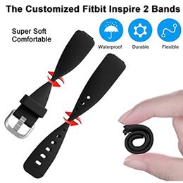 Sillicone Strap For Fitbit Inspire 2 Smart Watch Bracelet Waterproof Wrist Band For Fitbit Inspire 2 Accessory Small Large