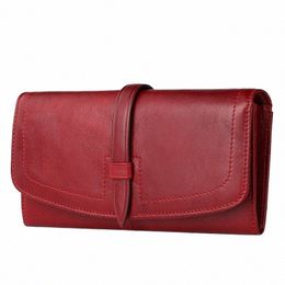 women's Genuine Leather Wallet Classic Lg Wallets with Zipper Coin Purse RFID Blocking Clutch Card Holder for Ladies Portfel Z80d#