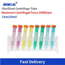 Centrifuge Tube 50ml 15ml Sterilized Plastic Screw Cap Sharp-bottom Tube Prp Tube Plasma Centrifuge Tubes