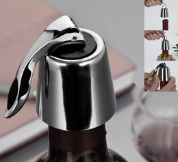 Stainless Steel Vacuum Sealed Red Wine Storage Bottle Stopper Sealer Saver Preserver Champagne Closures Lids Caps Home Bar Tool1733320