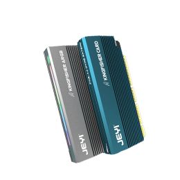 Cards JEYI for PCIe 4.0 to NVMe M.2 Protocol Adapter Card with Aluminum alloy Heatsink ARGB Sync for 2230 2240 2260 2280 M.2 NVME SSD