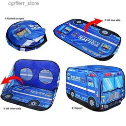 Toy Tents New Kids Bus Car Tent Play Tent Toys Children Foldable Popup Ocean Ball Pool Garden House Outdoor Game Playpen Tunnel Play House L410