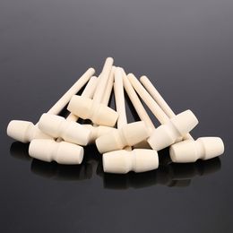 10Pcs Mini Wooden Hammer Wood Mallets For Seafood Lobster Crab Leather Crafts Crackers Jewellery Crafts Wood Craft Tools 13.5cm